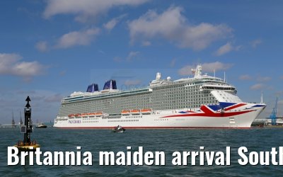 Britannia maiden arrival Southampton 06.03.2015