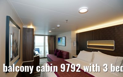 balcony cabin 9792 with 3 beds