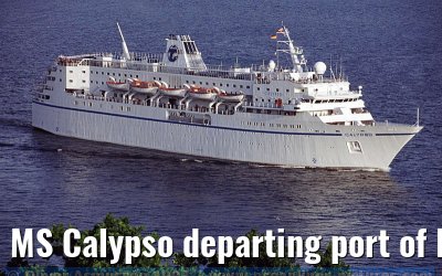 MS Calypso departing port of Hamburg, June 1997