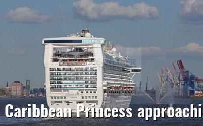 Caribbean Princess approaching port of Hamburg 04.05.2016