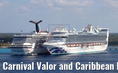 Carnival Valor and Caribbean Princess Cozumel 07.03.2019