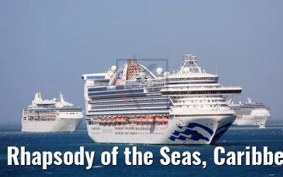 Rhapsody of the Seas, Caribbean Princess, Carnival Miracle, Belize 20.02.2019
