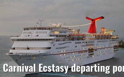 Carnival Ecstasy departing port of Nassau, 07. February 2012