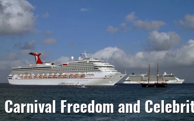 Carnival Freedom and Celebritx Equinox, 27. January 2010, Grand Cayman