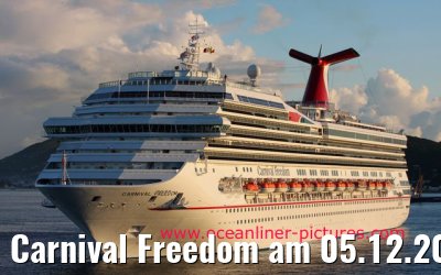 Carnival Freedom am 05.12.2007 vor Sint Maarten