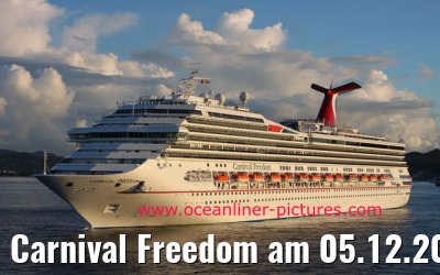 Carnival Freedom am 05.12.2007 vor Sint Maarten