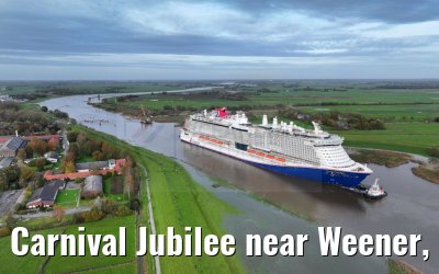 Carnival Jubilee near Weener, Ems conveyance 30.10.2023