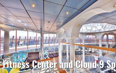 Fitness Center and Cloud 9 Spa upper level Carnival Pride