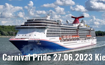 Carnival Pride 27.06.2023 Kiel departure