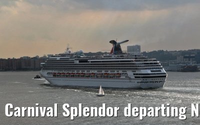 Carnival Splendor departing New York, 29. August 2013  © Monty Mathisen www.cruiseindustrynews.com