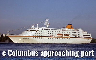 c Columbus approaching port of Hamburg, 16. June 1997
