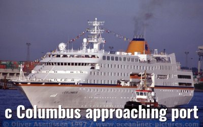 c Columbus approaching port of Hamburg, 16. June 1997