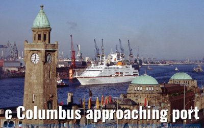 c Columbus approaching port of Hamburg, 16. June 1997