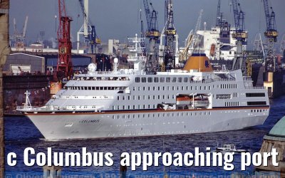 c Columbus approaching port of Hamburg, 16. June 1997