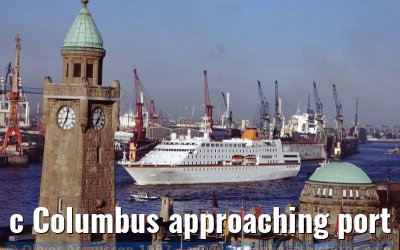 c Columbus approaching port of Hamburg, 16. June 1997