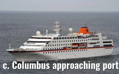 c. Columbus approaching port of Barcelona, 03. May 2007