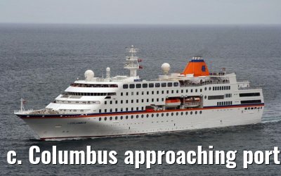 c. Columbus approaching port of Barcelona, 03. May 2007