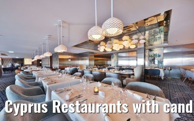 Cyprus Restaurants with candles Celebrity Apex