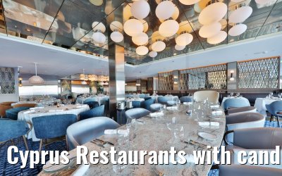 Cyprus Restaurants with candles Celebrity Apex