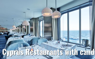 Cyprus Restaurants with candles Celebrity Apex