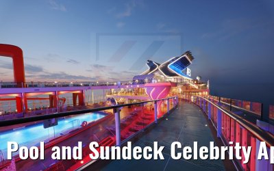 Pool and Sundeck Celebrity Apex morning view