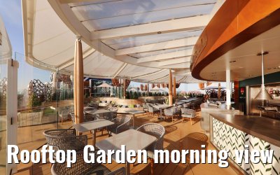 Rooftop Garden morning view Celebrity Apex