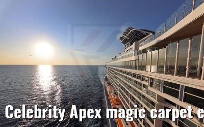 Celebrity Apex magic carpet evening view