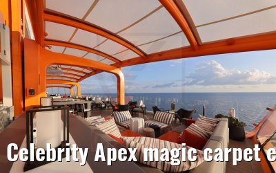 Celebrity Apex magic carpet evening view