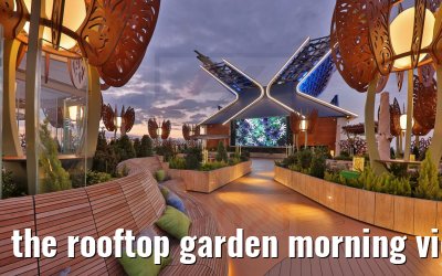 the rooftop garden morning view Celebrity Apex