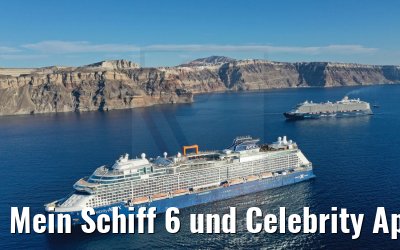 Mein Schiff 6 und Celebrity Apex Santorini 26.09.2021