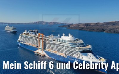 Mein Schiff 6 und Celebrity Apex Santorini 26.09.2021