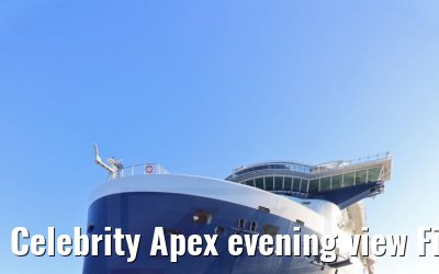 Celebrity Apex evening view Fira Santorini 26.09.2021