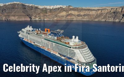 Celebrity Apex in Fira Santorini evening view 26.09.2021
