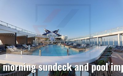 morning sundeck and pool impressions Celebrity Beyond