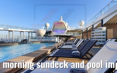 morning sundeck and pool impressions Celebrity Beyond