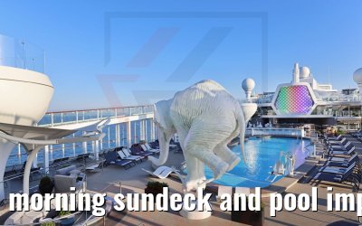 morning sundeck and pool impressions Celebrity Beyond