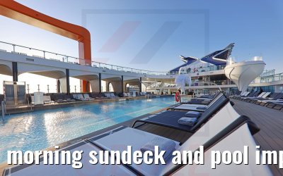 morning sundeck and pool impressions Celebrity Beyond