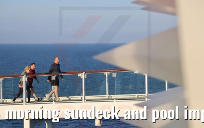 morning sundeck and pool impressions Celebrity Beyond