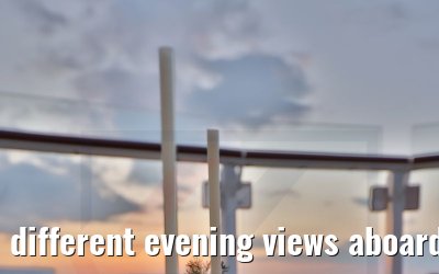 different evening views aboard Celebrity Beyond