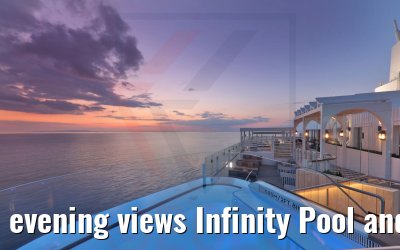 evening views Infinity Pool and Sunset Bar Celebrity Beyond