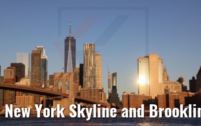 New York Skyline and Brooklin Bridge sunrise 27.10.2022