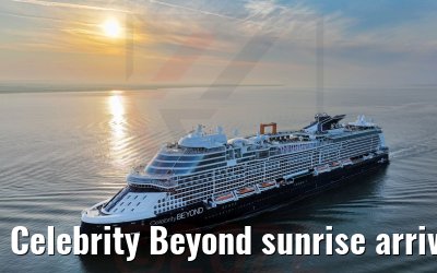 Celebrity Beyond sunrise arrival in Southampton 21.04.2022
