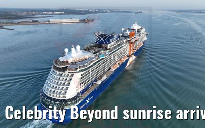 Celebrity Beyond sunrise arrival in Southampton 21.04.2022