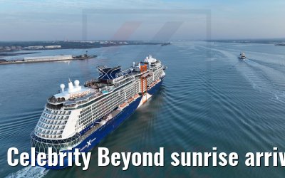 Celebrity Beyond sunrise arrival in Southampton 21.04.2022