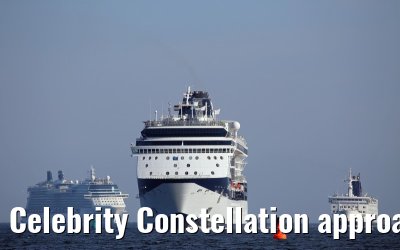 Celebrity Constellation approaching port of Warnemuende 22. July 2014