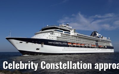 Celebrity Constellation approaching port of Warnemuende 22. July 2014