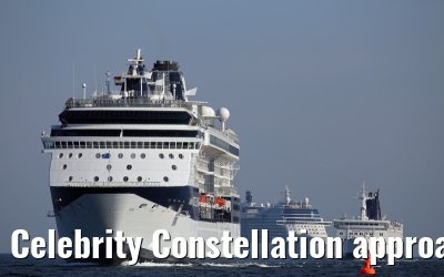 Celebrity Constellation approaching port of Warnemuende 22. July 2014