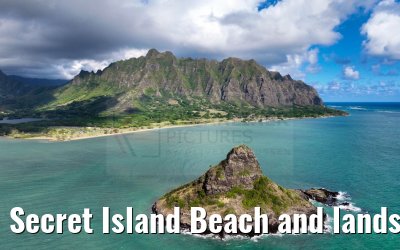 Secret Island Beach and landscape Oahu Hawaii 07.10.2024