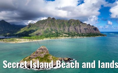 Secret Island Beach and landscape Oahu Hawaii 07.10.2024