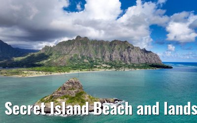 Secret Island Beach and landscape Oahu Hawaii 07.10.2024